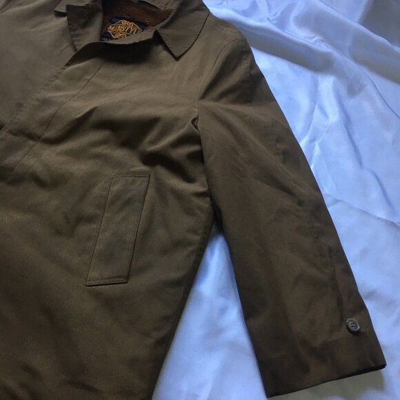 Manstyle All Weather Brown Khaki Coat Removable Fur Lining Men’s Sz 38R - Picture 7 of 11